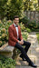 Men’s Brick Copper Rust Color  Blazer – Slim Fit Formal and Party Wear Jacket in Burnt Orange Sport Coat