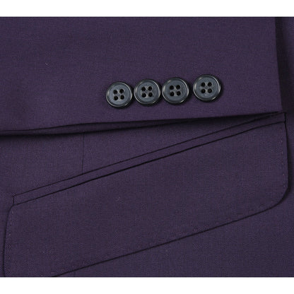 566-4 Men's Slim Fit Wool Suits - Image 5