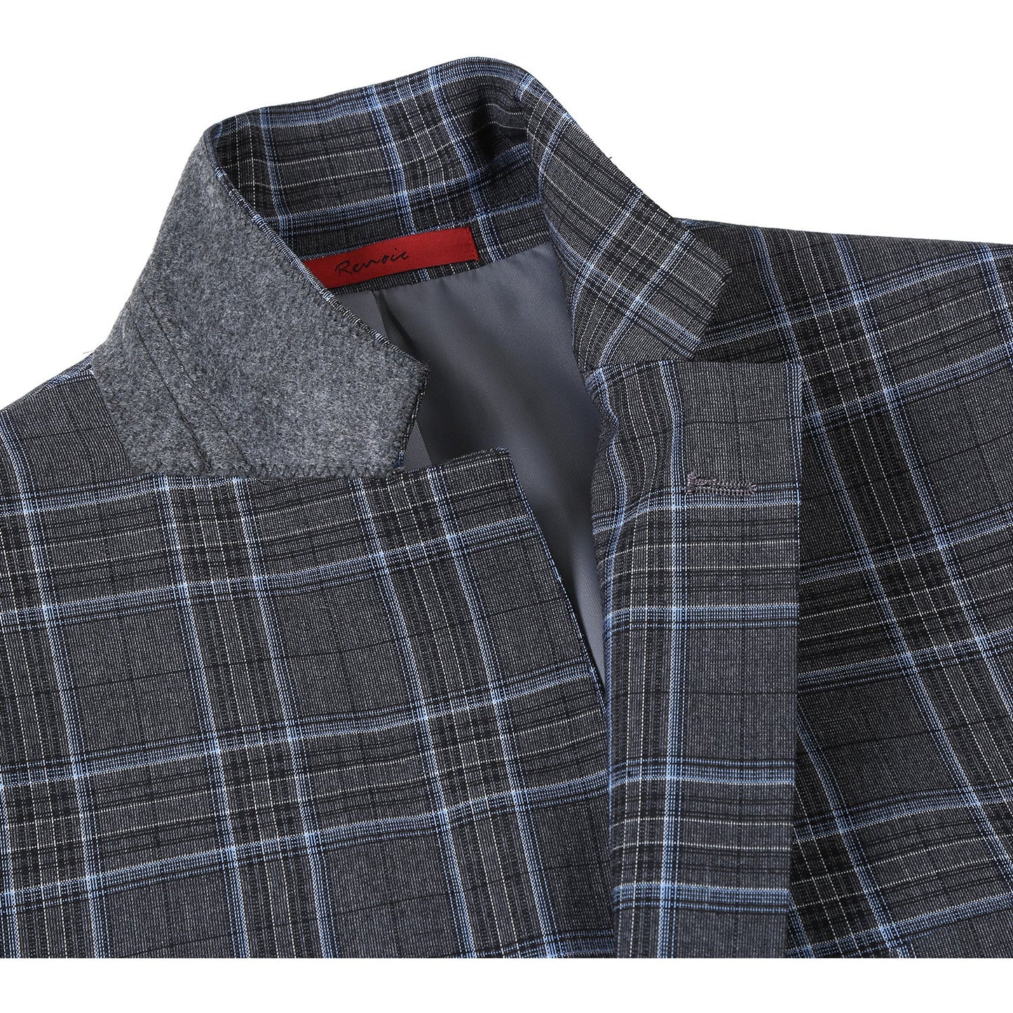 293-28 Men's Slim Fit Checked Suits - Image 5