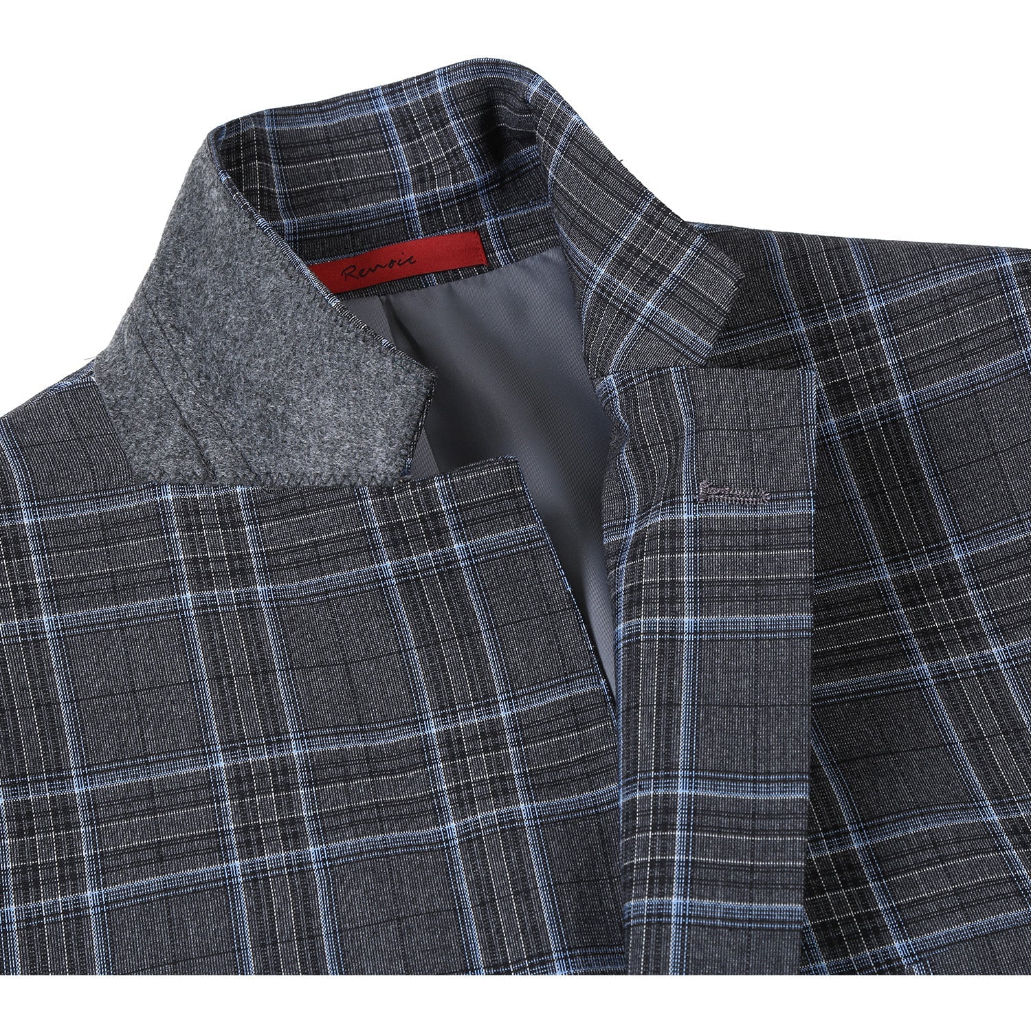 293-28 Men's Slim Fit Checked Suits - Image 5