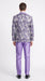 Men’s Lilac Lavender Prom Suit – Floral Shawl Lapel 3 Piece Tuxedo with Matching Vest and Pants