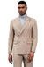 Men's Designer Stacy Adams Classic Double Breasted Suit in Tan