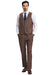 Men's Stacy Adams Vested Modern Fit Windowpane Plaid Suit in Light Brown