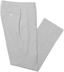 Mens Seersucker Pants - Summer Casual Pinstripe Modern Fit in Color Gray