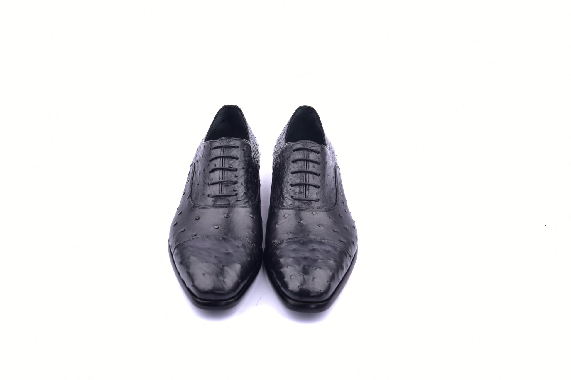C009-6265 Genuine Ostrich Cap toe- Black - Image 3