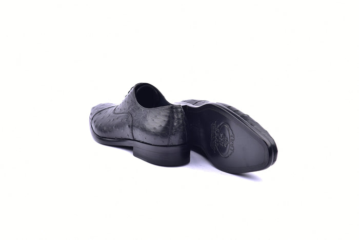 C009-6265 Genuine Ostrich Cap toe- Black - Image 4
