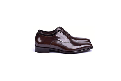 C0095-6265 Cap toe Lace up-Shinny Calf Brown - Image 2