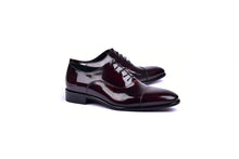 C0093-6265 Cap toe Lace up-Shinny Calf Burgundy
