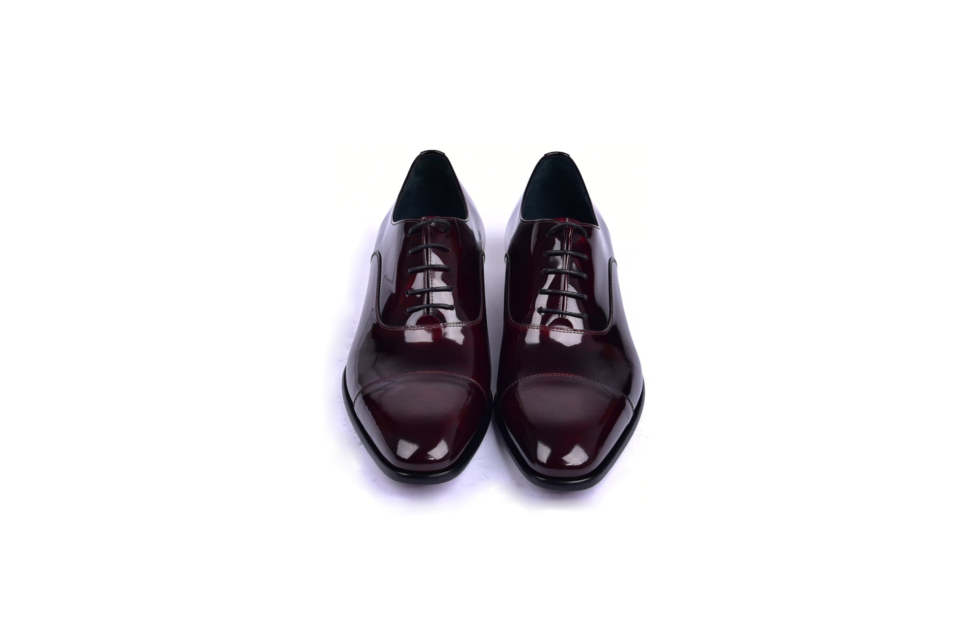 C0093-6265 Cap toe Lace up-Shinny Calf Burgundy - Image 4
