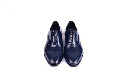 C0094-6265 Cap toe Lace up-Shinny Calf Navy - Image 4