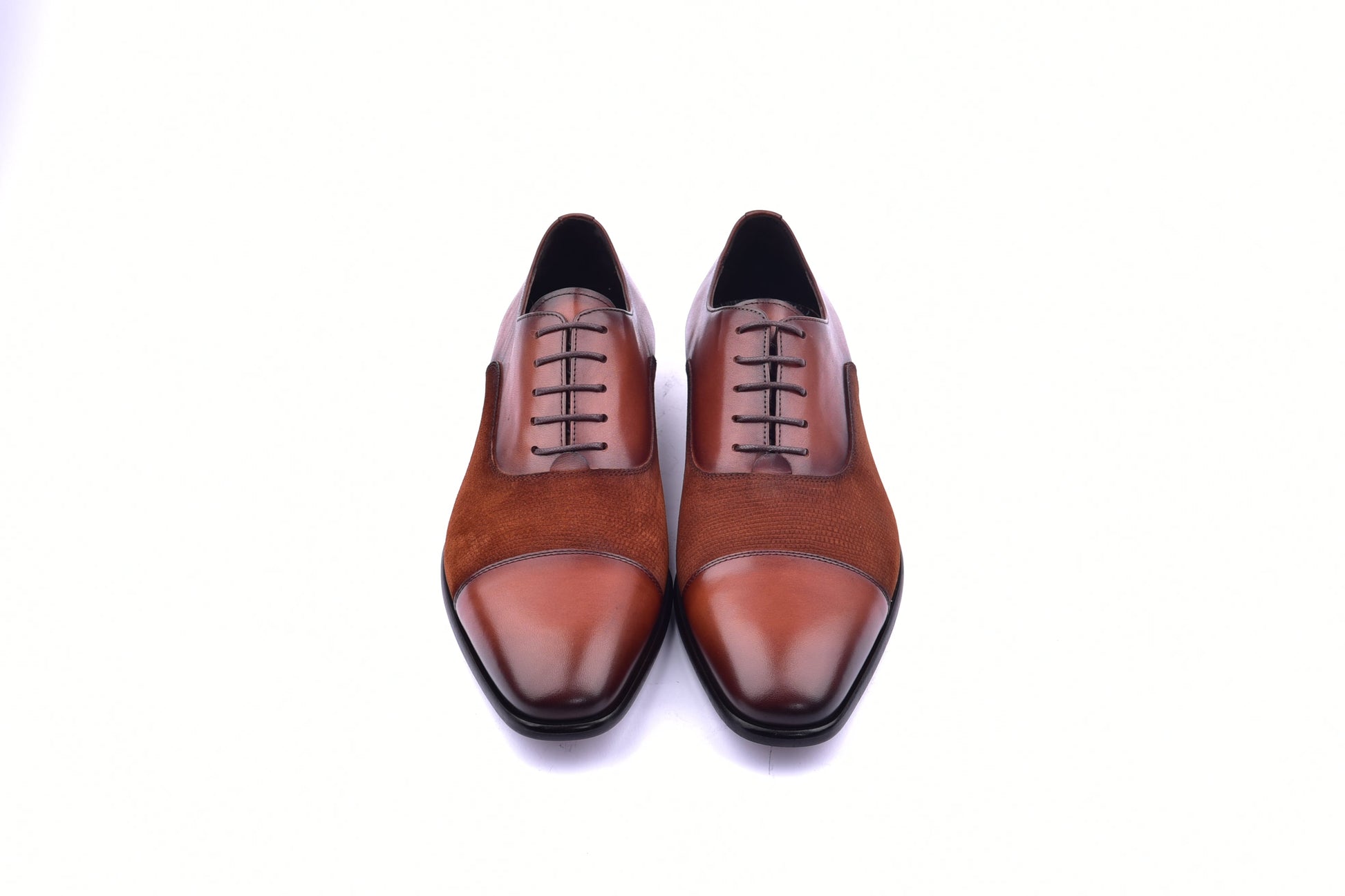 C0091-6265S Cap toe Lace up-Tan - Image 3