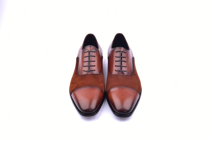 C0091-6265S Cap toe Lace up-Tan - Image 3