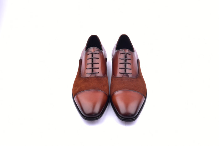 C0091-6265S Cap toe Lace up-Tan - Image 3
