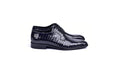 C01507-6291C Croco Print Lace Up Navy