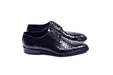 C01505-6291C Croco Print Lace Up Black