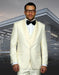 Mens Wool One Button Modern Fit Vested Shawl Prom Tuxedo in Ivory