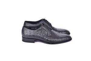 C01502-6348 Genuine Ostrich Black Lace up - Image 2