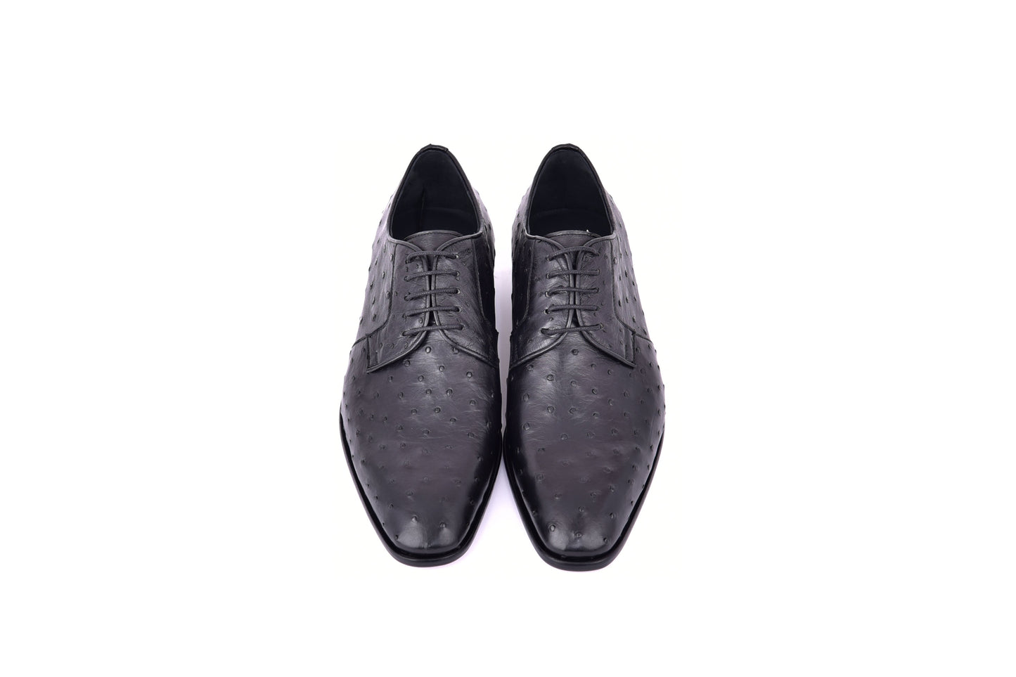 C01502-6348 Genuine Ostrich Black Lace up - Image 3