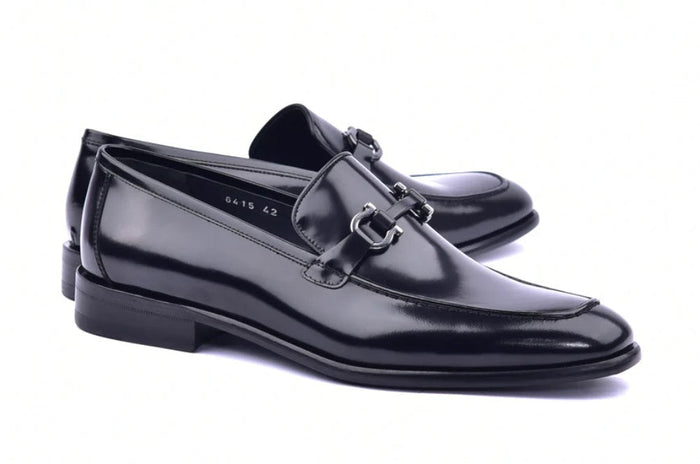 Corrente 6415 Calfskin Slip-On Loafer - Black - Black - Size 13