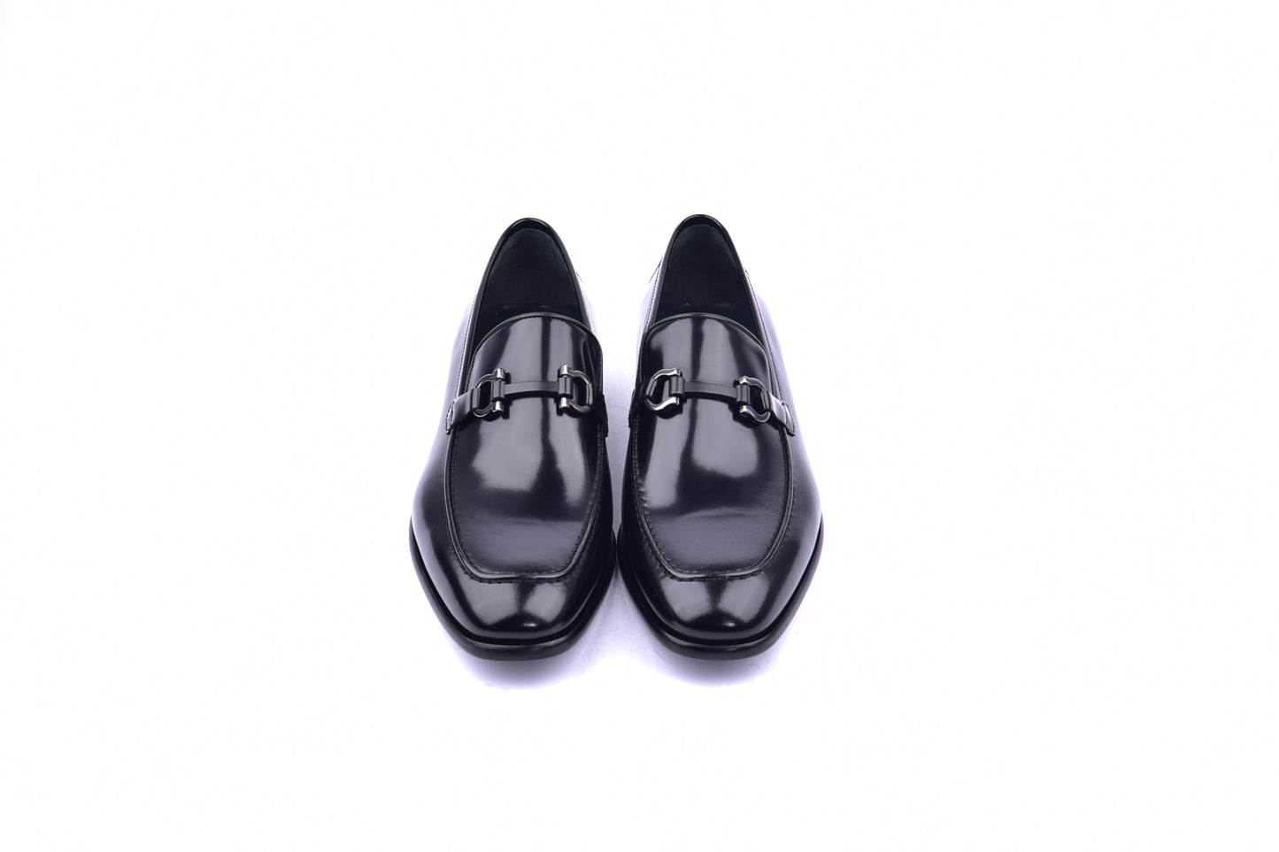 C043-6415 Lux Calf Buckle Loafer- Black - Image 3