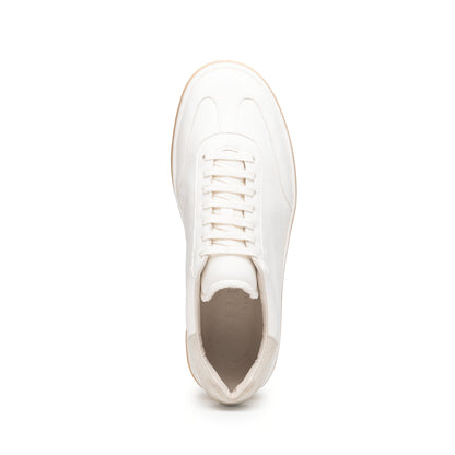 Zelli Gotti Minimalist Sneaker in Supple White Nappa Leather
