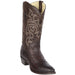 Caiman Belly Brown Round Toe Western Boots