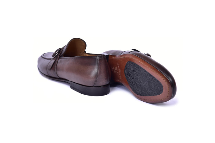 C00101- 6628 Side Buckle Loafer -Brown - Image 3