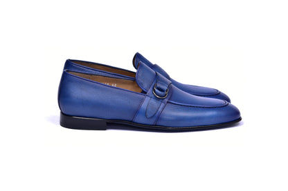 C0010- 6628 Side Buckle Loafer -Blue - Image 2