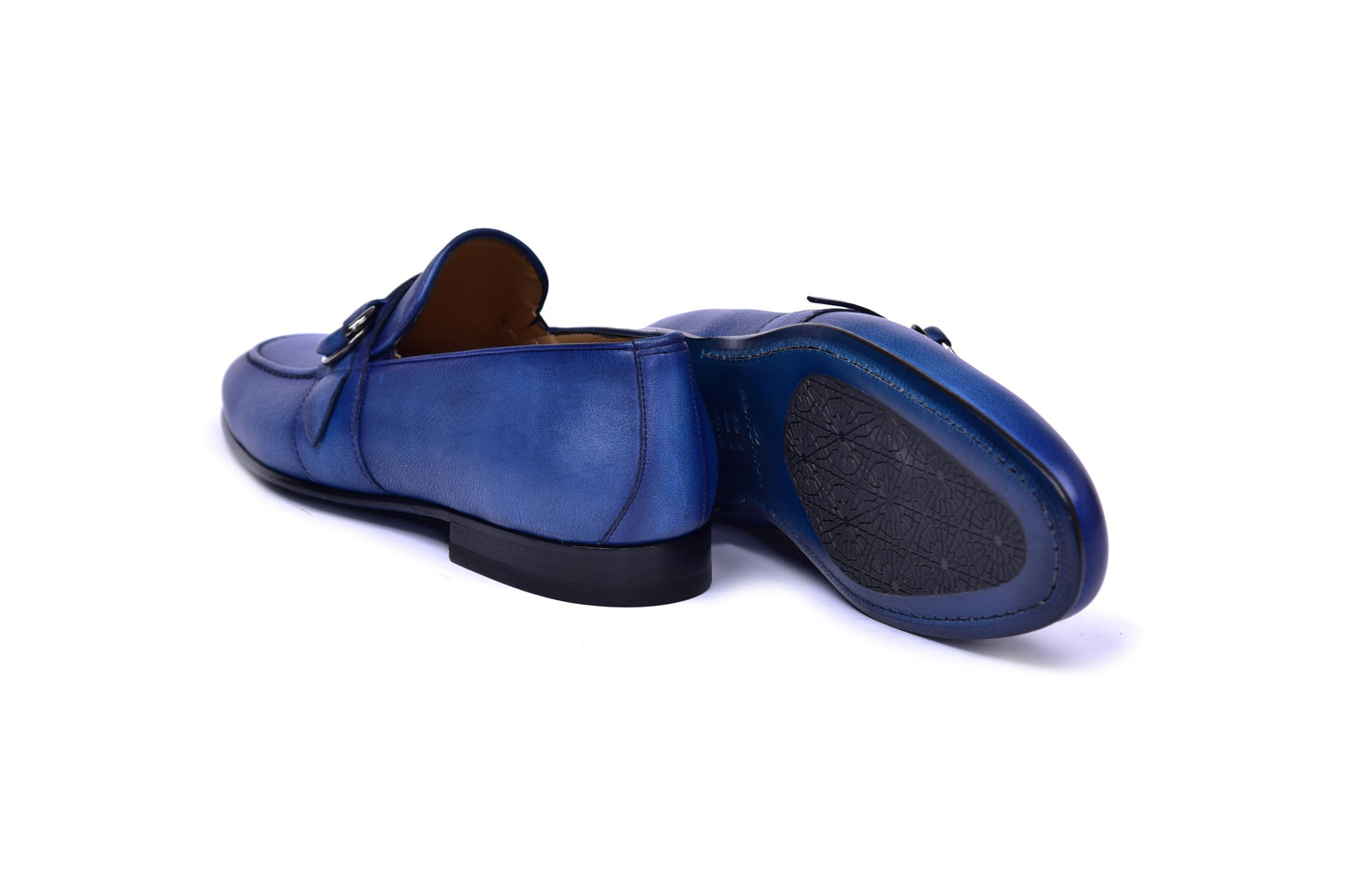 C0010- 6628 Side Buckle Loafer -Blue - Image 3