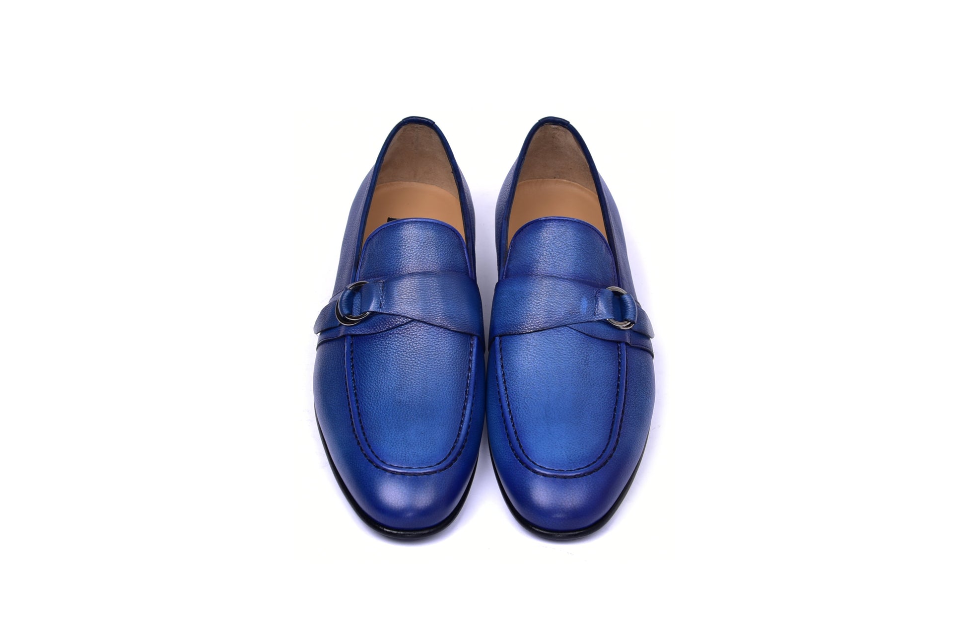 C0010- 6628 Side Buckle Loafer -Blue - Image 4