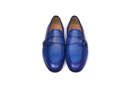 C0010- 6628 Side Buckle Loafer -Blue - Image 4