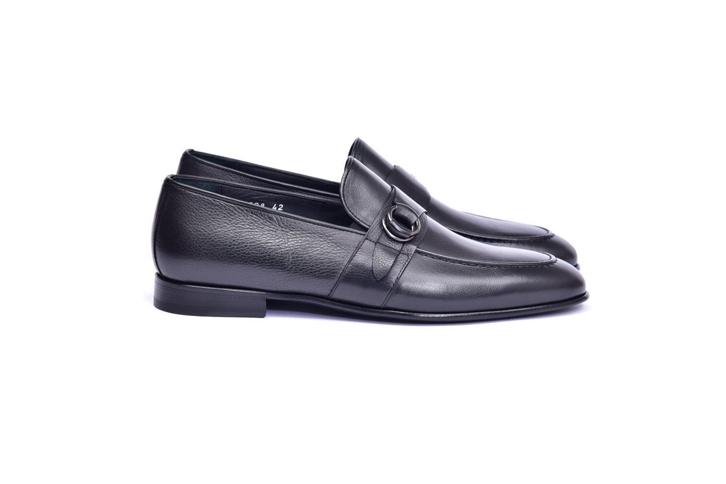 C00102- 6628 Side Buckle Loafer -Black - Image 2