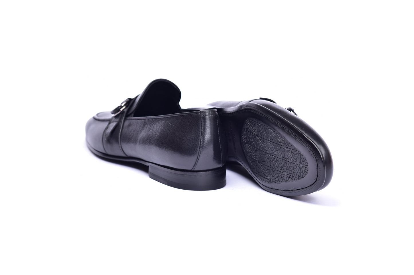C00102- 6628 Side Buckle Loafer -Black - Image 3
