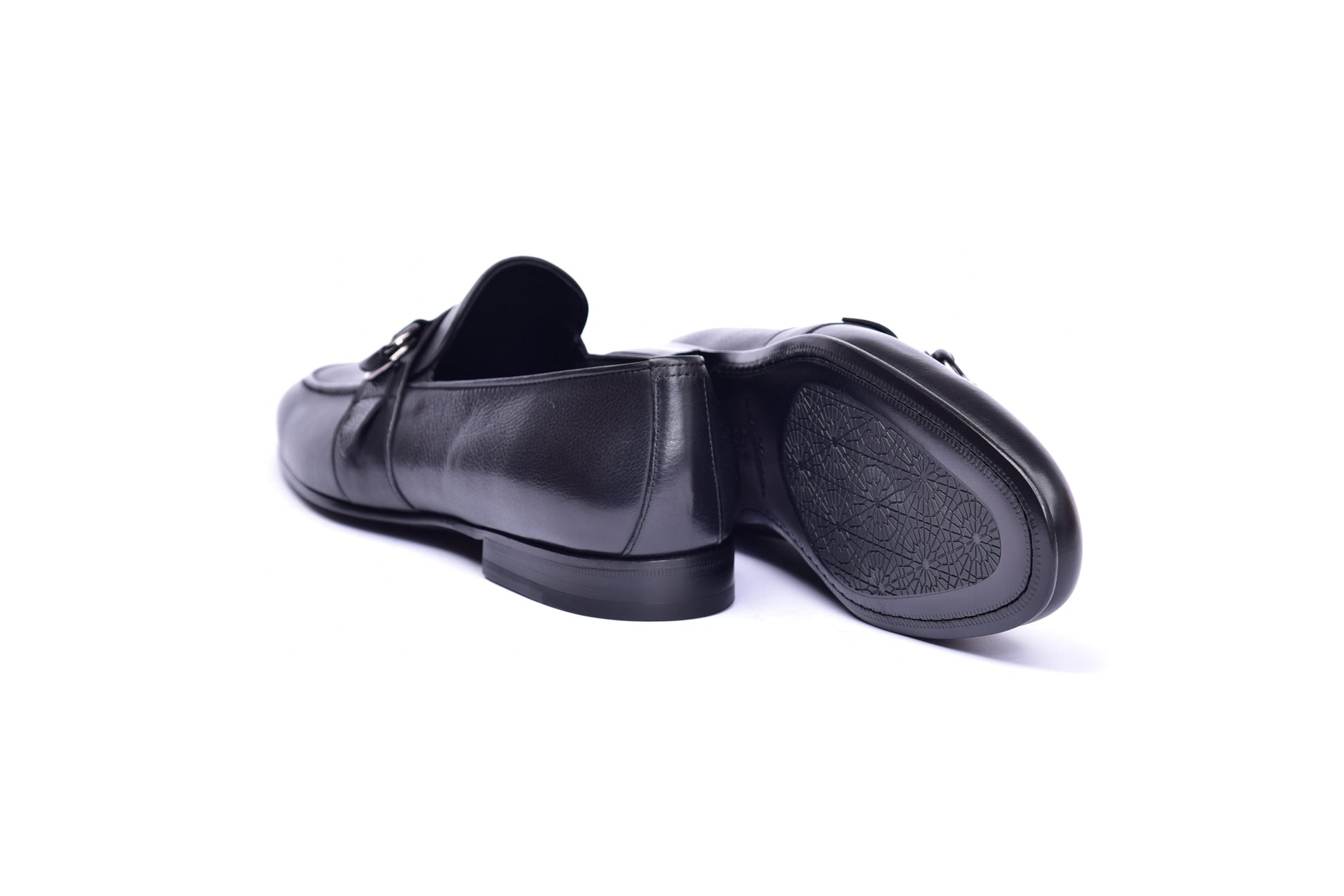 C00102- 6628 Side Buckle Loafer -Black - Image 3