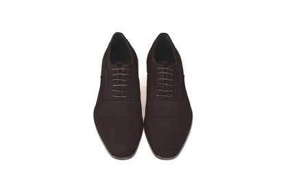 C0001108-6694S Cap toe lace up-Black Suede - Image 4
