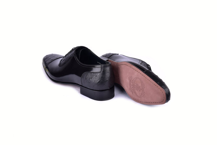 C0001301-6708 Cap toe Ostrich-Black - Image 3