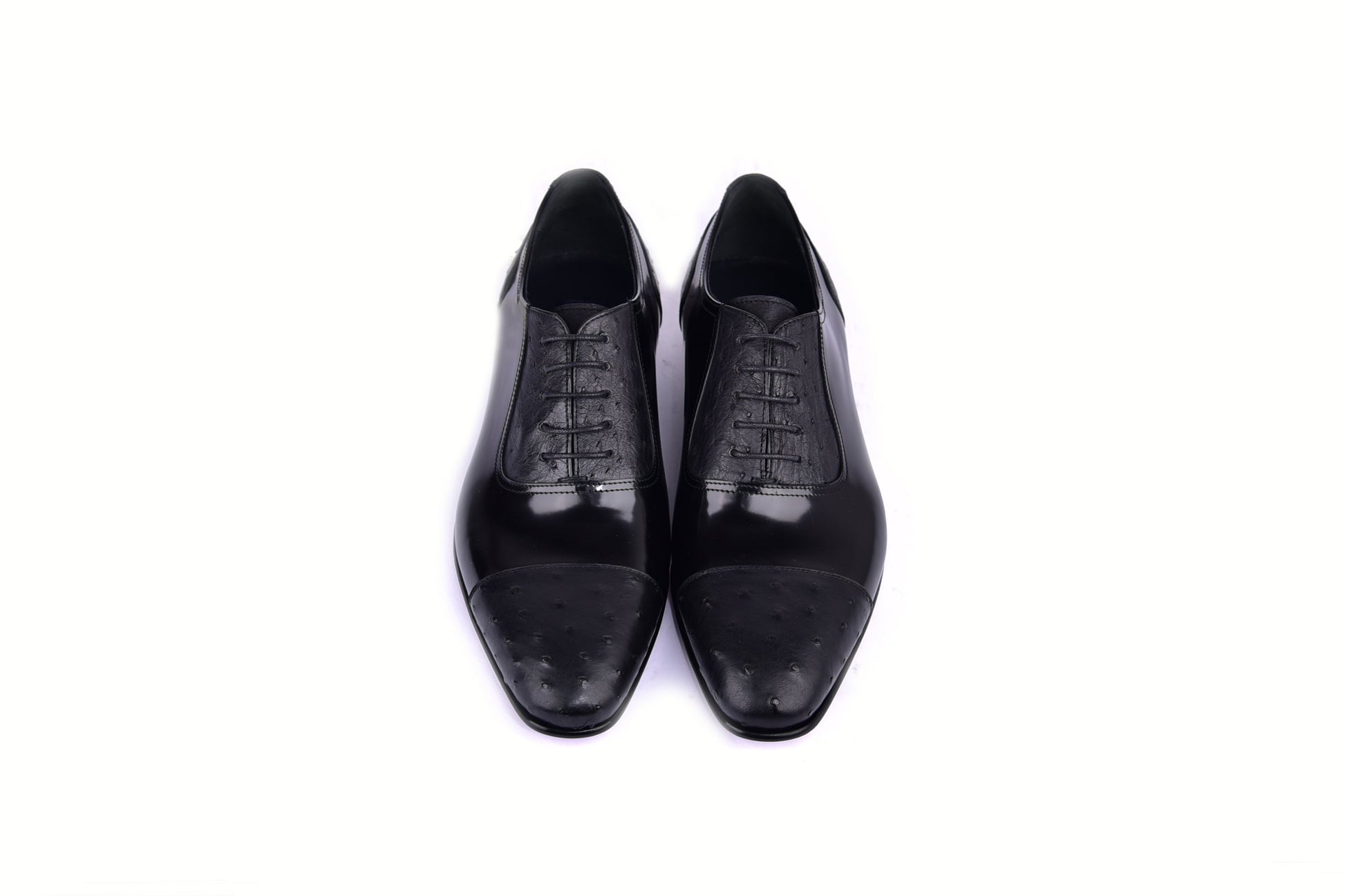 C0001301-6708 Cap toe Ostrich-Black - Image 4
