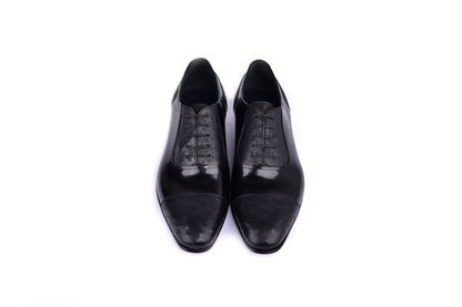 C0001301-6708 Cap toe Ostrich-Black - Image 4