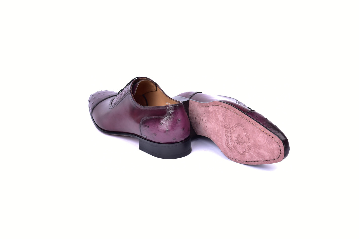 C00013-6708 Cap toe Ostrich-Burgundy - Image 3