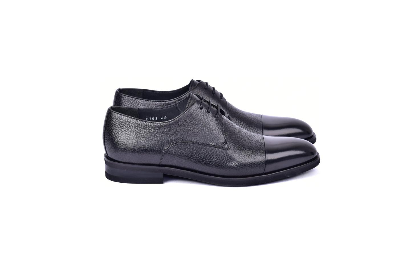 C001105-6793 Cap Toe Deer Skin- Black - Image 2