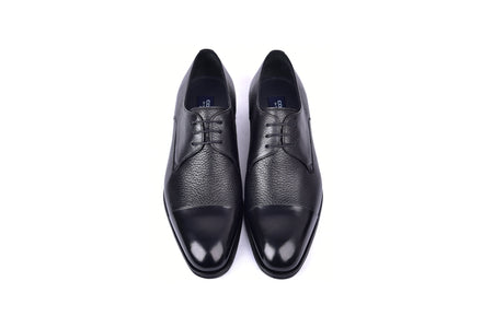 C001105-6793 Cap Toe Deer Skin- Black