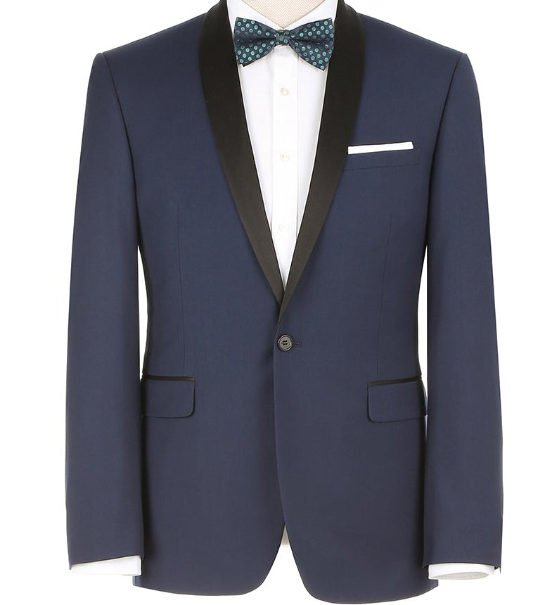 (38L) Blue 2 Piece Tuxedo Shawl Lapel Slim Fit