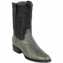 Grey Ostrich Roper Boots