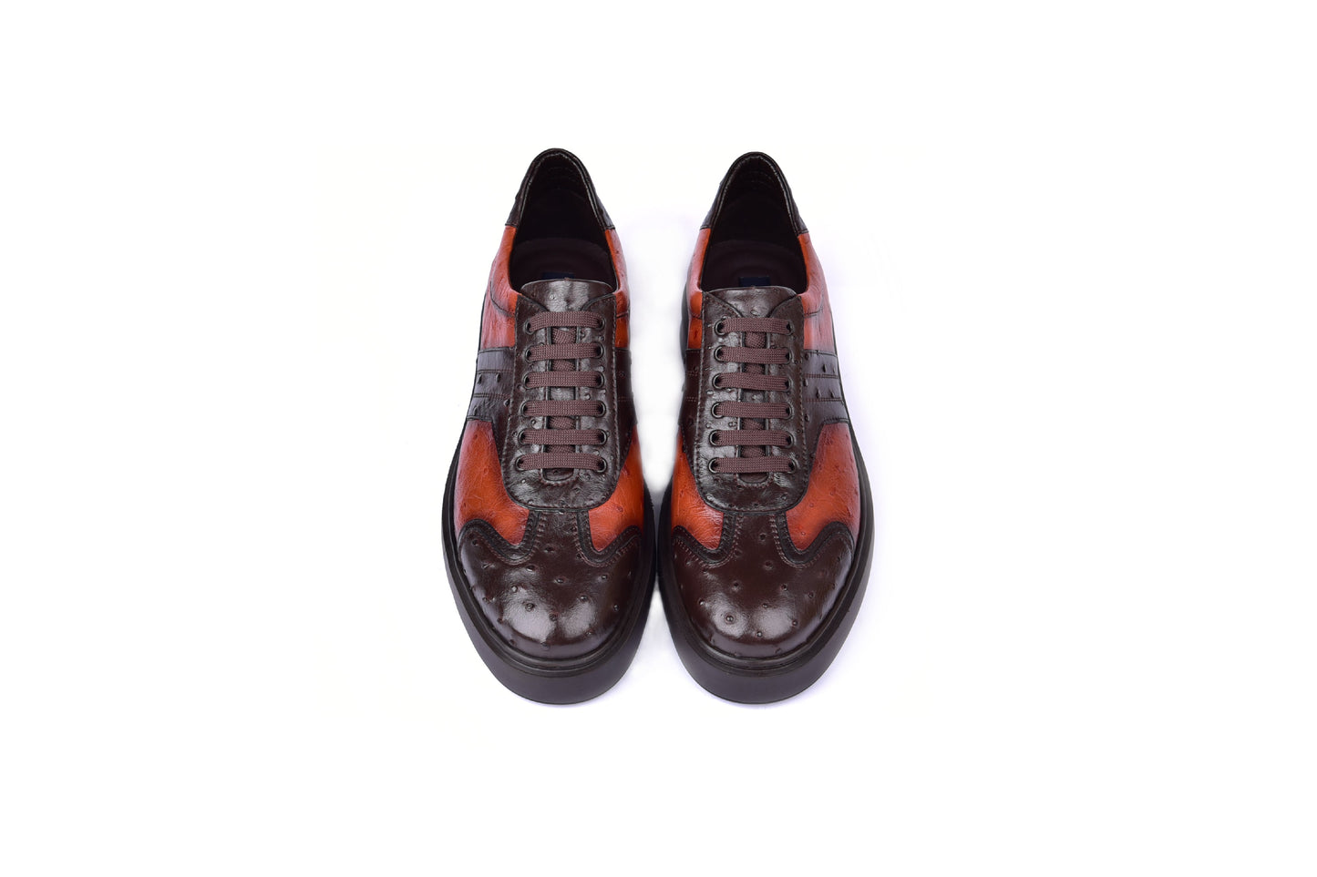 C001302-6988 Full Ostrich Sneaker- Brown - Image 4