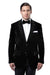 Mens Black Blazer - Men's Two Button Classic Velvet Blazer in Black