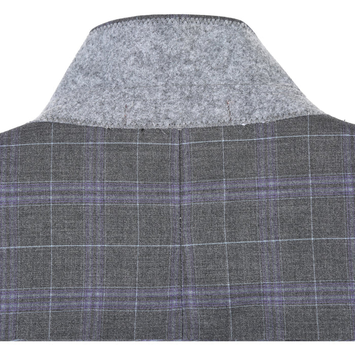 293-25 Men's Classic Fit Checked Suits - Image 6