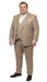 Men's Beige Pinstripe Three-Piece Vested Suit – Tailored Fit  Business Attire in Tan Stripe by Rossiman