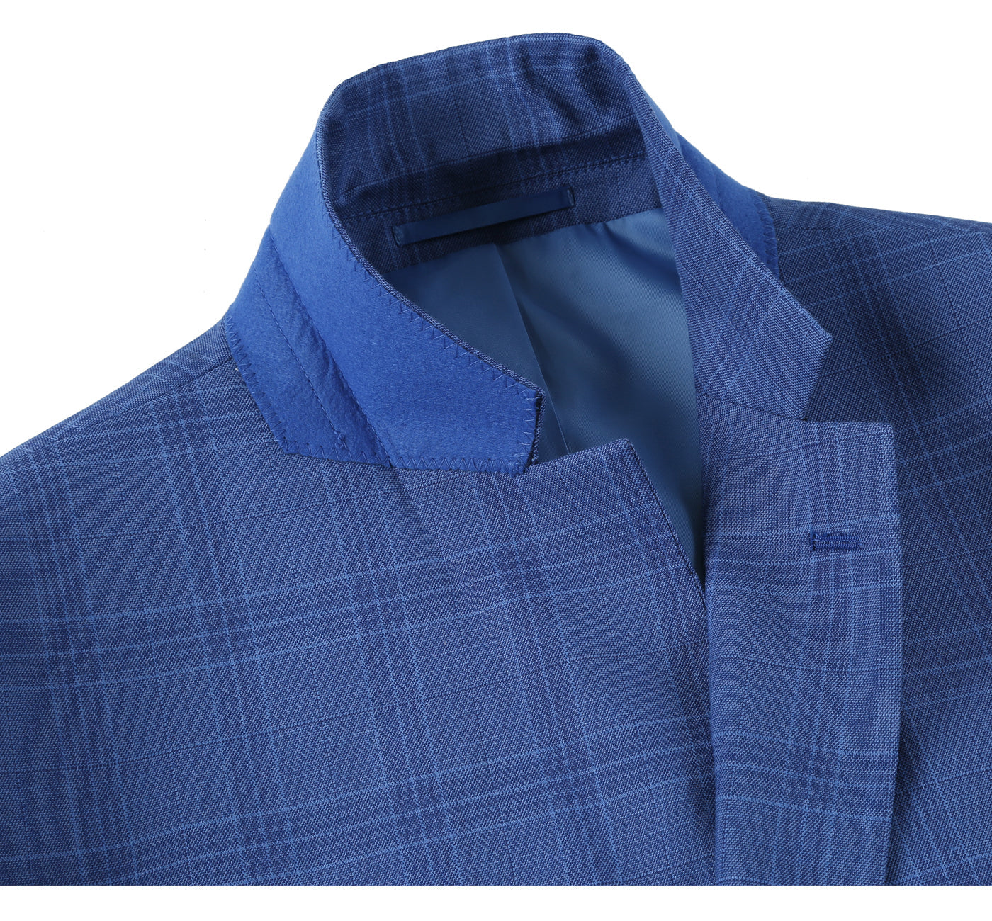 293-10 Men's 2-Piece Slim Fit Windowpane Check Dress Stretch Suit - Image 6