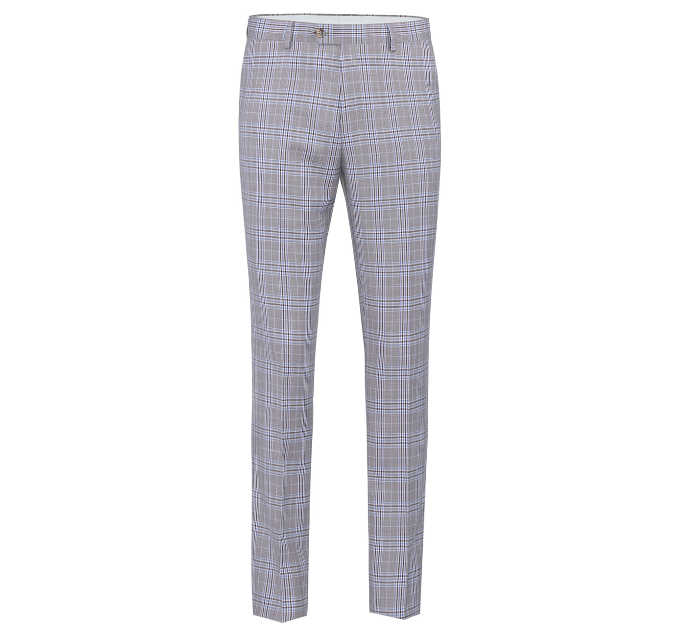 292-7 Men's Slim Fit 2-Piece Single Breasted Check Dress Suit - Image 6