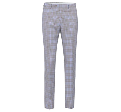 292-7 Men's Slim Fit 2-Piece Single Breasted Check Dress Suit - Image 6